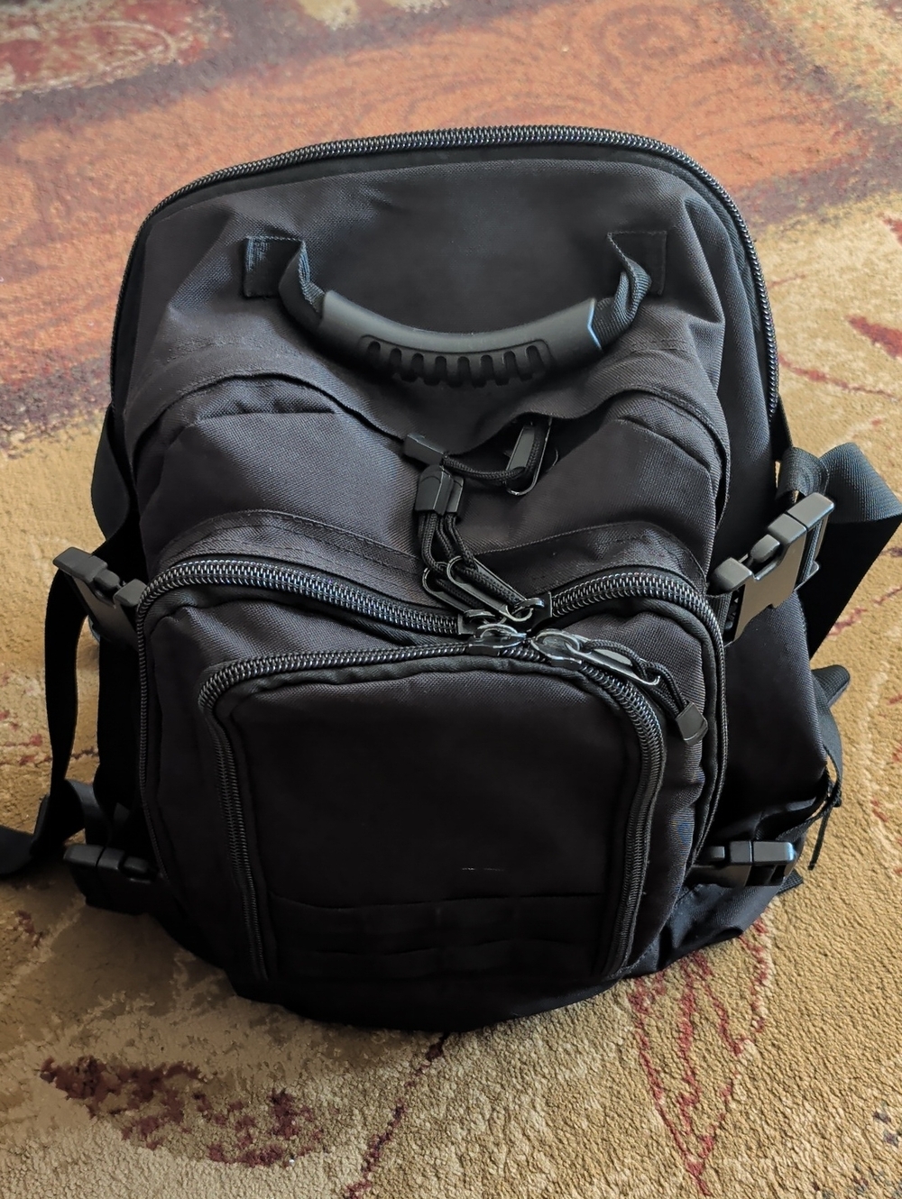 Black Tactical Men’s Backpack - Durable Everyday Carry